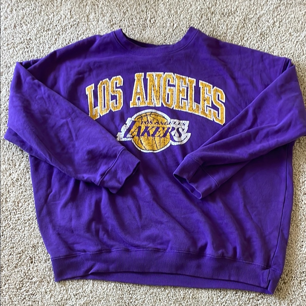 Urban Outfitters Purple Los Angeles Lakers Sweatshirt Size Large